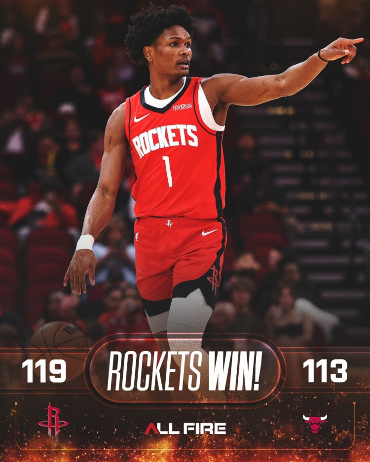 必发体育-10中6&10罚10中砍23+5!火箭赢球海报:封面人物阿门·汤普森